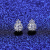 Platonic 1 ct Crown Moissanite Stud Earrings