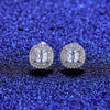 Platonic 1 ct Round Glamour Moissanite Stud Earrings