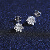 Platonic 1 ct Heart Flare Sparkle Moissanite Stud Earrings