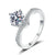 Platonic 1 ct Luxury Round Adjustable Moissanite Ring; Sterling Silver; GRA Certified; D VVS1