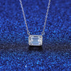 Platonic Crystal Clear Confidence Emerald Cut Moissanite Studs and Pendant