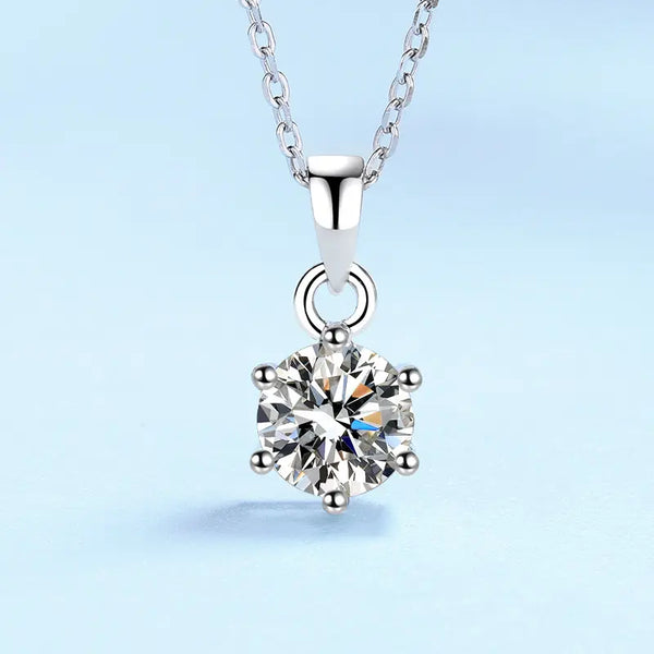 Platonic 1 - 2 ct Eternal Spark Sterling Silver Moissanite Pendant