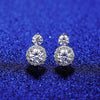 Platonic 3 ct Round Moissanite Drop Studs