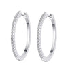 Platonic Round Moissanite Hoop Earrings D/VVS1