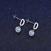Platonic 1 ct Twinkle Drop Dangles Moissanite Earrings; GRA certified; S925 Sterling Silver