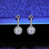 Platonic 1 ct Round Stardust Halo Moissanite Earrings