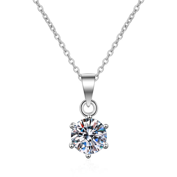 Platonic 1 - 2 ct Eternal Spark Sterling Silver Moissanite Pendant