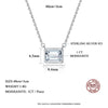 Platonic Crystal Clear Confidence Emerald Cut Moissanite Studs and Pendant