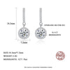 Platonic 1 ct Twinkle Drop Dangles Moissanite Earrings; GRA certified; S925 Sterling Silver