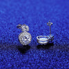 Platonic 3 ct Round Moissanite Drop Studs