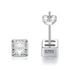 Platonic 1 ct Timeless Brilliance Asscher Cut Silver Moissanite Pendant and 1 ct Earrings with GRA Certificate; D VVS1