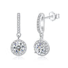 Platonic 1 ct Twinkle Drop Dangles Moissanite Earrings; GRA certified; S925 Sterling Silver