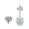 Platonic Heart of Radiance Moissanite Pendant Set with Earrings