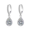 Platonic 2 ct GRA certified Pear Shaped Moissanite 925 Sterling Silver Stud Earrings