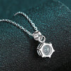 Platonic Round Radiant Moissanite Stud Pendant and Earrings for Women & Girls