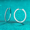 Platonic Round Moissanite Hoop Earrings D/VVS1