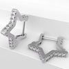 Platonic 0.36 ct Star Moissanite Hoop Earrings D/VVS1