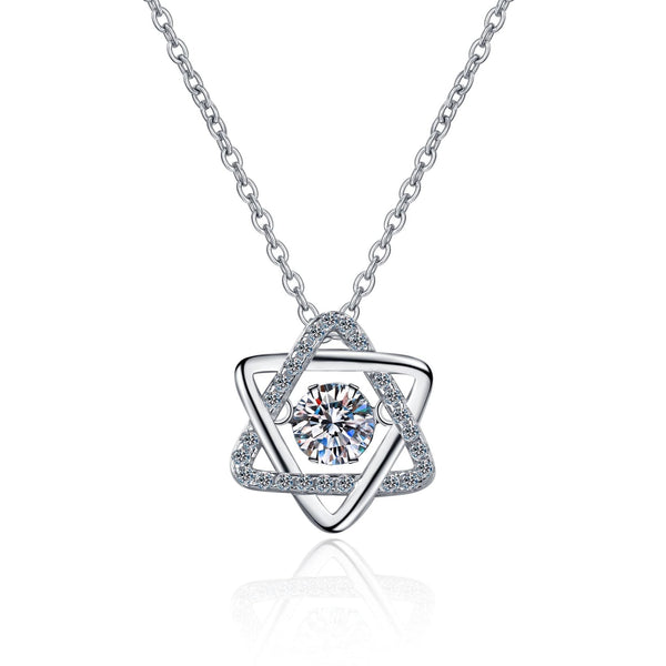 Platonic 0.5 CT Gra Certified Moissanite Pendant, 925 Sterling Silver With Free Chain D Vvs1