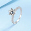 Platonic 1 ct Celestial Crown Moissanite Ring; GRA Certified; Adjustable Size