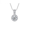 Platonic 1 ct Shimmer & Shine Silver Moissanite Pendant, GRA Certified, Free Chain