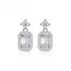 Platonic 1.2 ct Classic Emerald Moissanite Stud Earrings