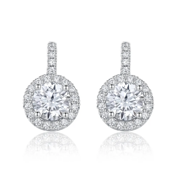 Platonic 1 ct Round Sparke & Shine Moissanite Drops