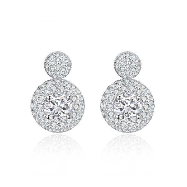 Platonic 1 ct Elegant Moissanite Drop Earrings