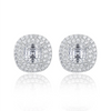 Platonic 1 ct Round Glamour Moissanite Stud Earrings