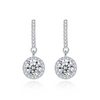 Platonic 1 ct Twinkle Drop Dangles Moissanite Earrings; GRA certified; S925 Sterling Silver