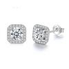 Platonic 1 ct Glimmer Square Moissanite Studs