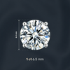 Platonic 2 ct Solitaire Round Cut Moissanite Stud Earrings D/VVS1