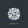 Platonic 2 ct Solitaire Round Cut Moissanite Stud Earrings D/VVS1