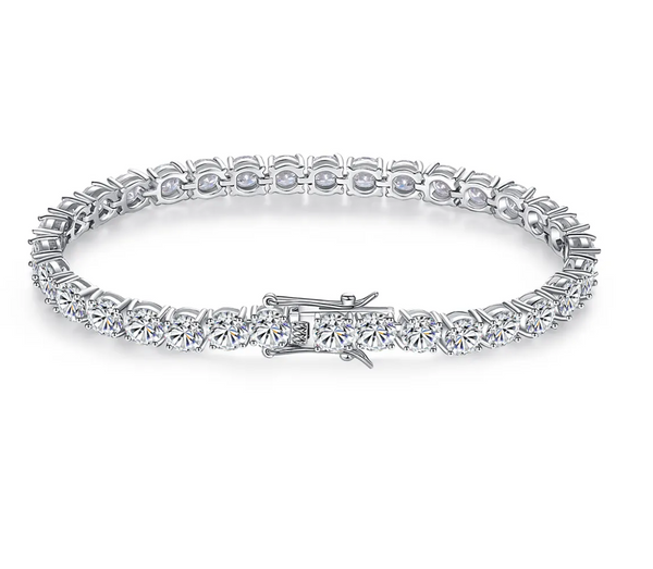 Platonic 5 mm Luxury Iced Out 925 Sterling Silver Tennis Moissanite Bracelet