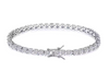 Platonic 4 mm Femme Bling 925 Sterling Silver Tennis Moissanite Bracelet