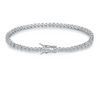 Platonic 3 mm Femme Iced 925 Sterling Silver Tennis Moissanite Bracelet