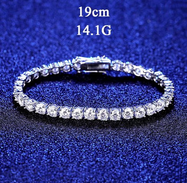 Platonic 5 mm Luxury Iced Out 925 Sterling Silver Tennis Moissanite Bracelet