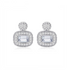 Platonic 1.2 ct Radiant Emerald Cut Moissanite Earrings