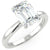 Platonic Harriet Couture Emerald Cut Rhodium Plated Sterling Silver Ring