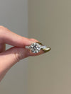 Platonic Radiant Iridescent Moissanite Solitaire