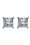 Platonic Luminous Grace Princess Cut Moissanite Solitaire Earrings