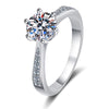 Platonic Henrietta's Solitaire Moissanite Ring