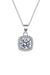 Platonic Ava Moissanite Pendant in Sterling Silver With Rhodium Plating