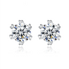 Platonic 1 ct Heart Flare Sparkle Moissanite Stud Earrings