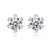 Platonic 1 ct Heart Flare Sparkle Moissanite Stud Earrings