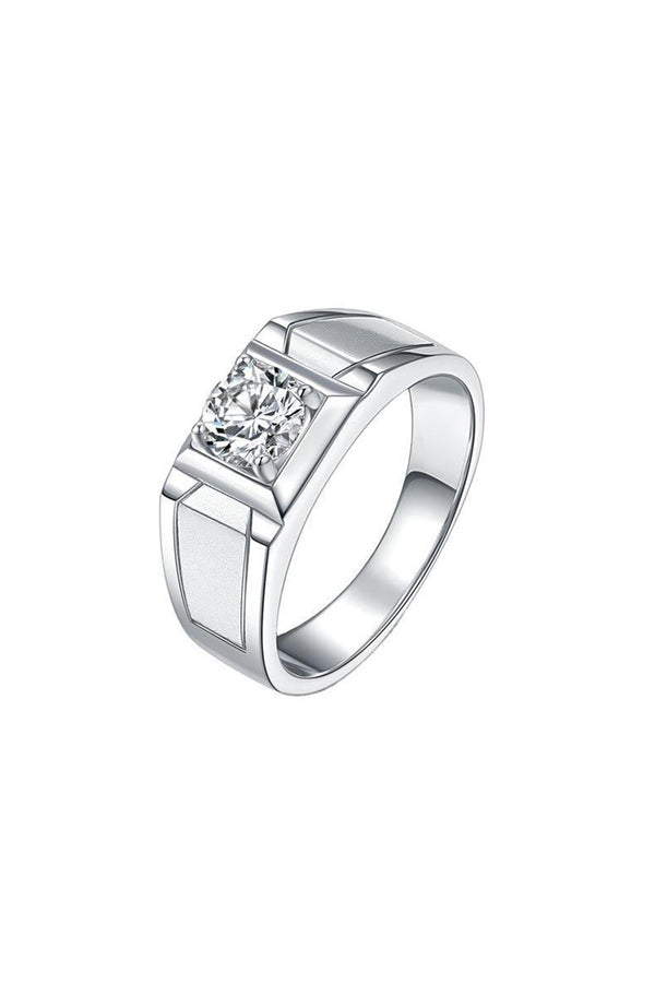 Platonic Accolade moissanite Ring