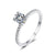 Platonic Imogen Oval Solitaire Moissanite Ring in Sterling Silver with Platinum Coating