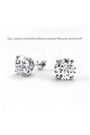 Platonic Platinum Plated Timeless Brilliance Solitaire Studs in 925 Sterling Silver