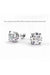 Platonic Platinum Plated Timeless Brilliance Solitaire Studs in 925 Sterling Silver