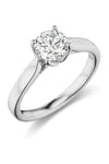 Platonic Aurora moissanite solitaire ring