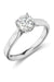 Platonic Aurora moissanite solitaire ring